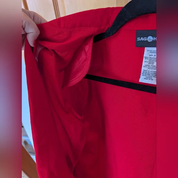 Sag Harbor Bold Red Women's Blazer - Picture 6 of 9